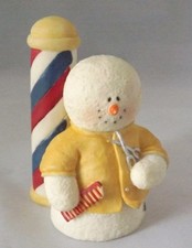 Sarah's Attic Snowonder Snowman Shorty The Barber #7524 17/1064