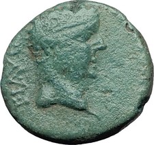 TIBERIUS 14AD Colonists Founding PARIUM with OXEN Ancient Roman Coin i59403
