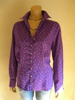  Eterna * super schöne, hochwertige Bluse, Hemd Gr. 46, Lila Punkte Dotts Neuw.