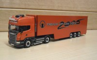 Herpa - Scania R TL KüKoSZ "Werbemodell 2005" - orange / schwarz - 1:87 - M0050