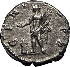 SEPTIMIUS SEVERUS 194AD Silver Authentic Ancient Roman Coin Genius Rare i59025