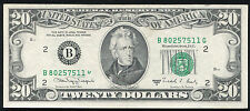1988-A $20 Twenty Dollars Frn Federal Reserve Note â€œStuck Prefix Errorâ€�