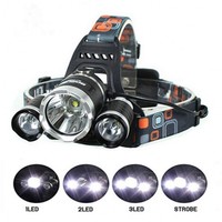 CREE 3*XM-L T6 2R5 LED Kopflampe Stirnlampe 8000/6000LM Lampe Headlamp 