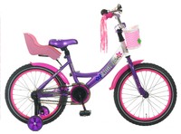 POPAL 18P Mädchen Kinderrad Little Miss Kinder Fahrrad 18 Zoll Violett NEU