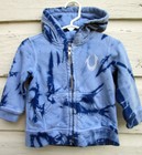 True Religion Boys Blue Baby Tie Dye Horseshoe Zip Up Hoodie 6-12 Months