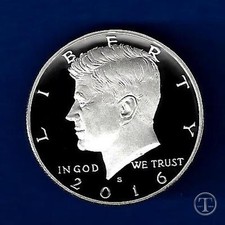 2016 S 90% Silver Proof Kennedy Half Dollar -Gem Proof-In Stock