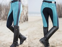 Neue Cavallino Marino HKM Seaside Wave Vollbesatz Reithose Gr. 34 - 46 %%SALE%%