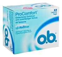 o.b. Tampons ProComfort leichte Tage 2 x 56er Packung Hygiene Menstruation K4