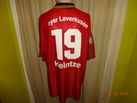 Bayer 04 Leverkusen Adidas Matchworn Trikot 98/99 "ASPIRIN"+ Nr.19 Heintze Gr.XL