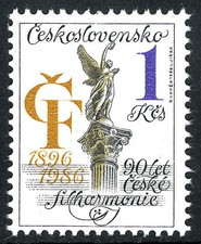 Czechoslovakia 2593, MNH. Philharmonic Orchestra, 90th anniv. 1986