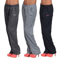 Damen Sporthose,Jogginghose FITNESSHOSE Taschen Baumwolle Trainingshose R-11411