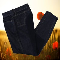 Reithose Denim, Covalliero Stiefelreithose dunkelblau, Vollbesatz, Jeans, Gr. 40