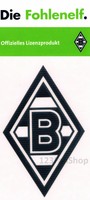 Edel-Aufkleber_Borussia VfL Mönchengladbach_SCHWARZ-SILBER-GRÜN_Raute_Auto_BMG