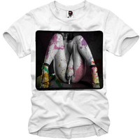 E1SYNDICATE T SHIRT MIDDLE FINGER KATE MOSS PARIS LONDON LAST KINGS ELEVEN BOY