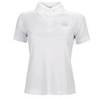Equi Theme Turniershirt Turnierbluse Couronne weiß mit Strass