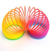 30x Regenbogenspirale bunte Springfeder color Springspirale Ø 7,5 x 6,3 cm 