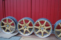 BBS RT 170 8X18 ET 60 JAGUAR S X TYPE POLIERT NEU BESCHICHTET GOLD TOPPZUSTAND