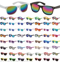 Sonnenbrille verspiegelt UV400 WAYFARER Nerdbrille Hornbrille Atzenbrille Brille