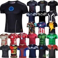 Herren Marvel DC Superheld T-Shirt Fahrrad Sport Kleidung Kurzärmliges Trikot