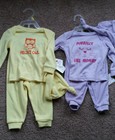NWT Lot of 2 3 piece 3pc outfits pajamas Swiggles 0-3 months 0-3m girls cat owl