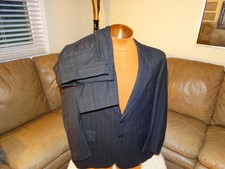 TAYLOR & STEWART ENGLAND custom tailored gray wool suit 42 mint shape 38 x 29