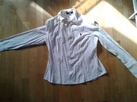 U.S. Polo Association Langarmbluse Gr. 40 weiß mit rot-schwrzem Karo wie neu