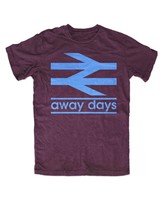 ICF Away Days T-Shirt-Schwarz burgundy ,ICF West Ham  the Firm Football Ultras
