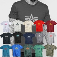 Alpha Industries Herren T-Shirt Basic Men Shirt MA1 S M L XL XXL 3XL NEU !!!