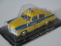 Wolga GAZ 21P Polizei GAI -- gelb-- 1/43--IXO/IST/Kultowe Auta PRL--NEU--OVP