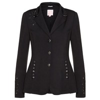 Turnierjacke Imperial Riding Turnier Sakko La Fleur schwarz Softshell mit Strass
