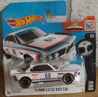 Hot Wheels BMW '73 3.0 CSL Race Car weiß modell auto werksfarben NEU OVP