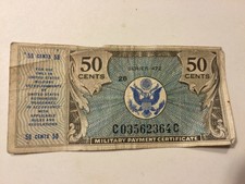 Military Payment Certificate Series 472 50 Cents Used