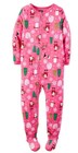 Carters NWT Kid Girl 8 10 Fleece Footed Pajama Christmas Blanket Sleeper