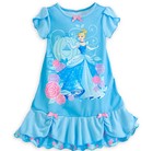 Disney Store Cinderella Nightshirt Nightgown Princess Blue 5/6