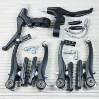 Promax V-BRAKE SET mit Bremse Bremsbelag Bremshebel und Montagematerial schwarz