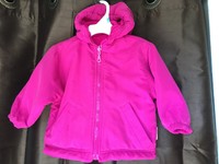 London Fog Girls Reversible Hot Pink Hooded Jacket Excellent Cond Sz 12 Months