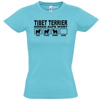 WTHAW T-Shirt Women Hund Hunde TIBET TERRIER hören aufs Wort Siviwonder 
