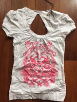 KILLAH DAMEN MÄDCHEN SHIRT XS Weiß Mit Motiv In Pink