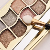 Neu 12 Farben Augenschminke Shimmer Palette Kosmetik Pinsel Make-up Lidschatten