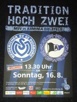 MSV Duisburg - Arminia Bielefeld Postkarte Saison 2015/2016