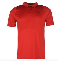 Nike Tiger Woods Herren Golf Polo Shirt Rot UPF 40 alle Größen Neu mit Etikett