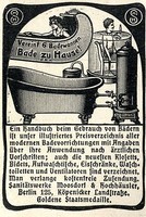 Moosdorf & Hochhäusler Berlin SANITÄTSWERKE Historische Reklame von 1906