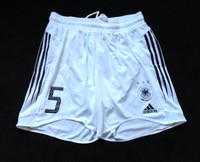 DFB Short Matchworn Hose XL Home Spielerhose Deutschland adidas EM 2004 Nowotny