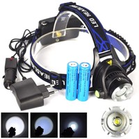 CREE XML T6 LED Kopflampe 5000Lm Zoomable LED Stirnlampe Headlight +Akku 18650