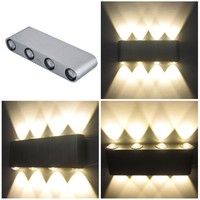 2X 8W Warmweiss Wall Light LED Wandlampe Flurlampe Deckenleuchte Außenlampe