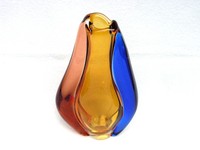 MURANO * sehr SELTENE Design VASE * rosalin-bernstein-blau *2,77 kg* ~1960/DN208