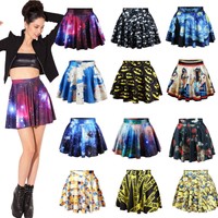 Damen faltenrock Sommerrock Swing Rock Skater Skirt Kleid Röcke Minirock Kleid