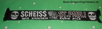Anti St. Pauli Schal "Wir kriegen"  Ultra Fan Kurve Block + neu + 150x15 cm