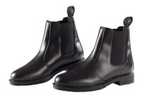 Schwarze Kinder Damen Reitstiefelette Reitstiefeletten First Ekkia schwarz AV