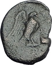 HALIKARNASSUS CARIA 300BC Apollo Eagle Lyre Authentic Ancient Greek Coin i59675